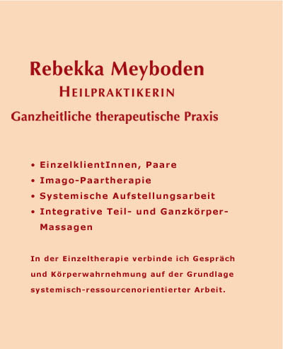 Rebekka Meyboden, Heilpraktikerin, ganzheitliche therapeutische Praxis